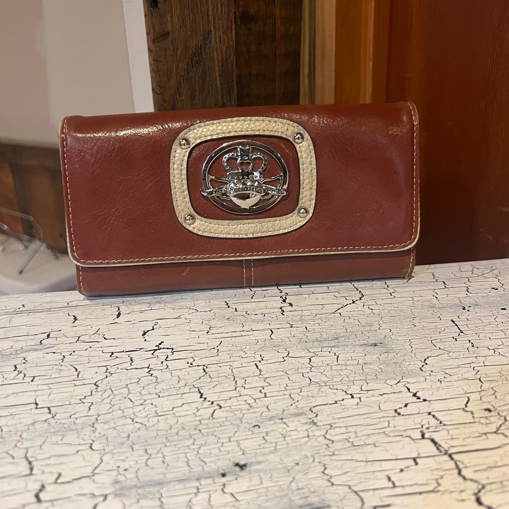 Kathy van zeeland Vintage Brown Leather Wallet